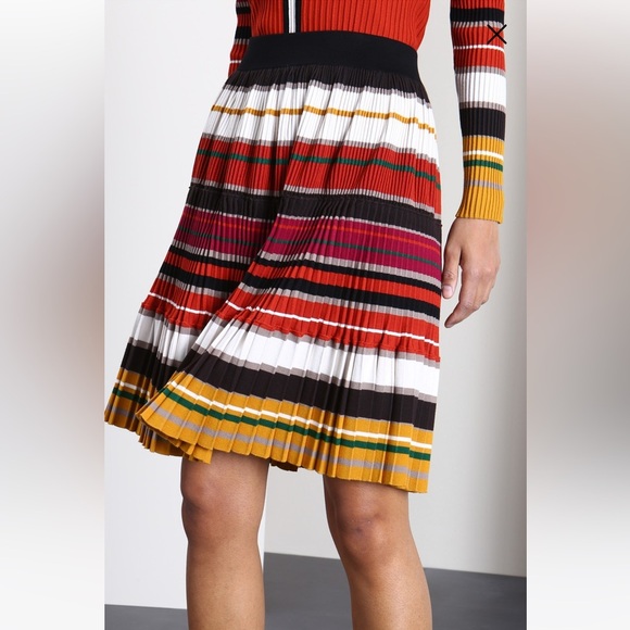 Weekend Max Mara Multicolor Turtleneck Fitted Sweater & Skirt SET Spring Sz:Xs/S - Picture 6 of 16